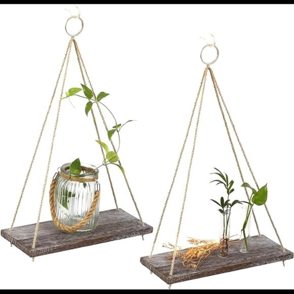 Hanging Shelves for Wall & Window-Wall Decor Home , Set of 2 (Medium*2)